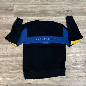 Vie Riche Paris Long Sleeve Black n Blue Size Small